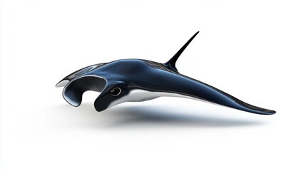 Fototapeta premium Sleek Orca Whale Gliding Through Vast Blue Ocean