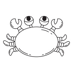 Crab icon. Outline illustration of crab vector icon for web