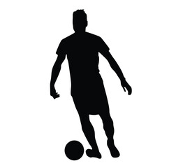 Football player, silhouette, vector illustration