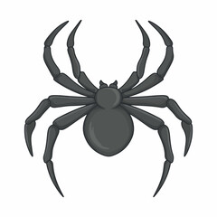 Spider icon in monochrome style isolated on white background. Insects symbol stock vector illustration.