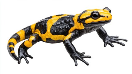 Fototapeta premium Closeup of Vibrant Poisonous Frog in Lush Jungle Environment