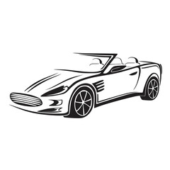 Fototapeta premium Silhouette of sport car. Vector illustration