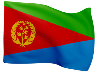 3d Flags Of Eritrea.