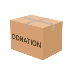 Realistic Cardboard Box On White Background. EPS10 Vector. 