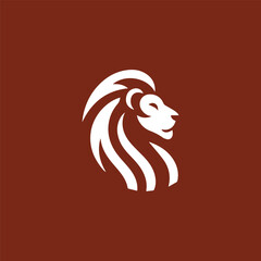 Fototapeta premium minimalist lion logo