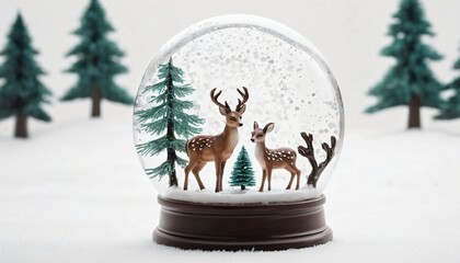 deer in winter forest