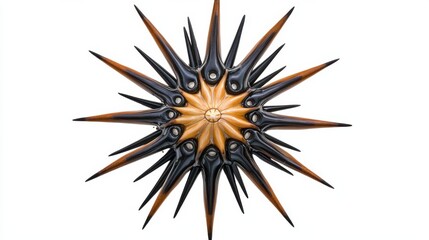 Obraz premium Radiant Spiky Star Shaped Abstract Design