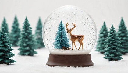 christmas tree with snow