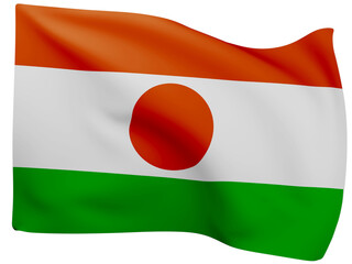 3d Flags Of Niger.