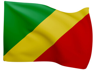 3d Flags Of Republic Of The Congo.
