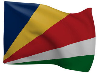 3d Flags Of Seychelles.
