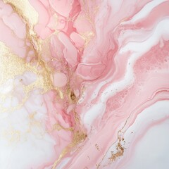 Obraz premium Elegant Pink and White Liquid Marble Art Abstract Design Home Decor Digital Artwork Aesthetic Contemporary Style