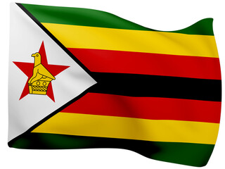 3d Flags Of Zimbabwe.