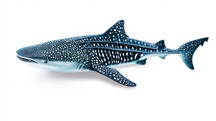 Fototapeta premium Spotted Whale Shark Swimming in Tropical Ocean