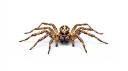 Macro Close up of a Fearsome Spider Hunting in Its Natural Habitat