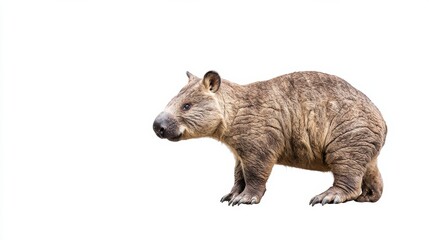 Alert and Powerful Grizzly Bear Standing in Rugged Mountain Landscape