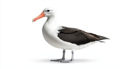 Obraz premium A Majestic Seabird Standing Tall in its Coastal Habitat Showcasing its Distinctive Plumage and Impressive Beak