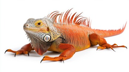 Obraz premium Vibrant Tropical Lizard Posing in Natural Habitat