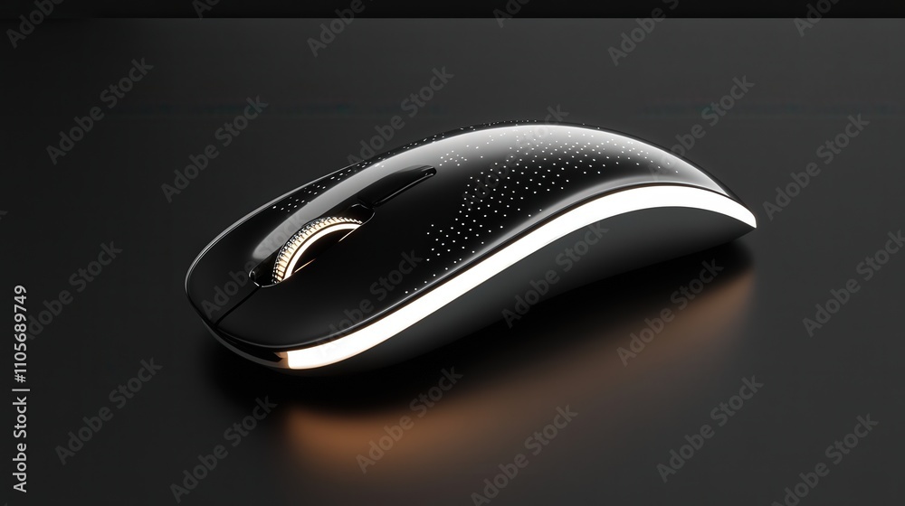 Aufkleber a futuristic touch-sensitive mouse that allows users to navigate by swiping and tapping, offering a 