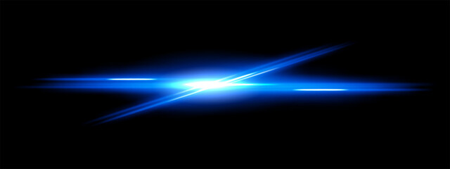 Blue light burst. Intense glowing streaks, bright blue flare, abstract illumination, futuristic light effect, radiant energy, dynamic beam, modern design, vibrant visual.