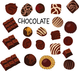 seamless background with chocolate chocolate pattern chocolate set