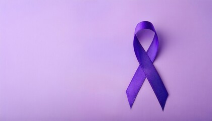 The Purple Ribbon of Hope. Symbolizing Awareness and Support for Domestic Violence, Alzheimer's, Epilepsy, and Pancreatic Cancer. Advocacy Through a Universal Symbol of Strength