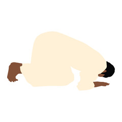 Silhouette of a Muslim praying