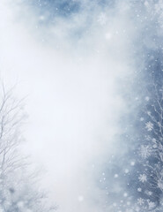 christmas tree background - abstract blue snow christmas background - Generative AI
