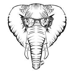 Obraz premium World Elephant Day. August 12. Silhouette of elephant