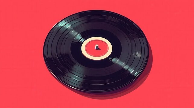 An old melody playing on a vinyl record, evoking nostalgia and warmth