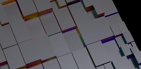 Abstract 3D Cube Pattern Background