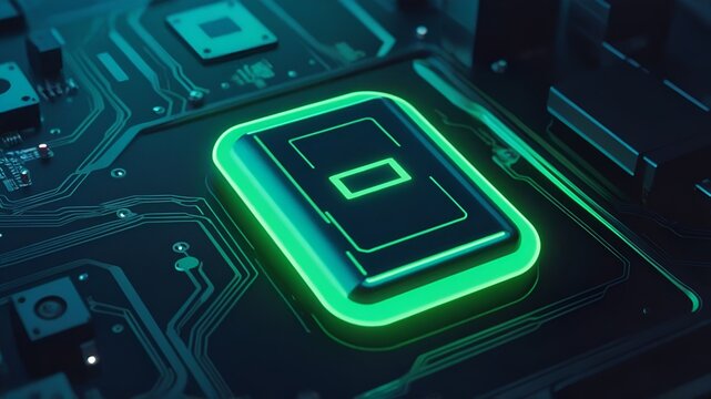 Circuit Board with Battery Icon