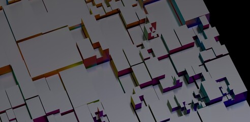 Abstract 3D Cubes Background