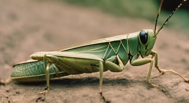grasshopper on the ground