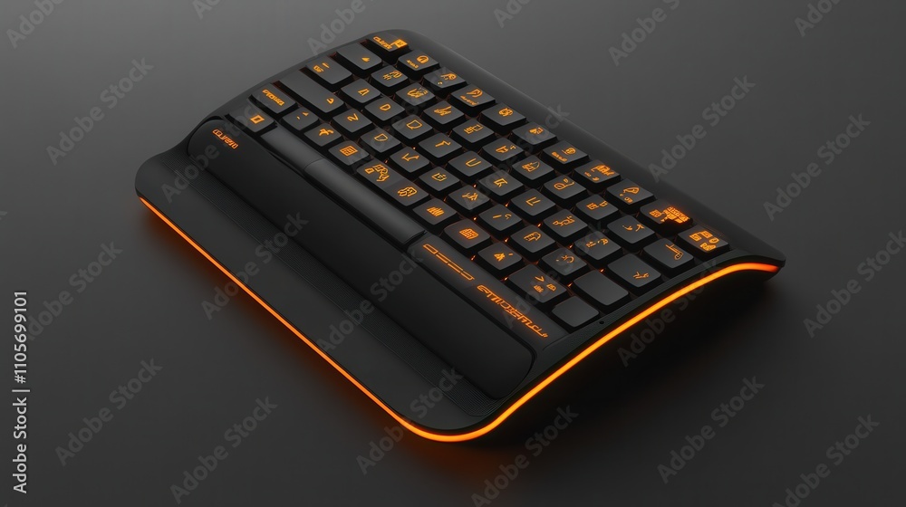Aufkleber a multi-functional keyboard with customizable keys that can be mapped for different tasks or shortcu
