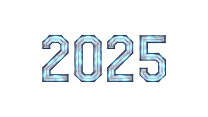 2025 futuristic neon sign with transparent background illuminating the future