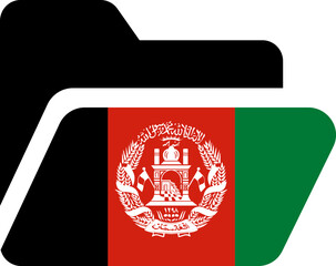 Folder Shape Of Afghanistan Flag