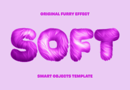 Fur Text Effect Mockup