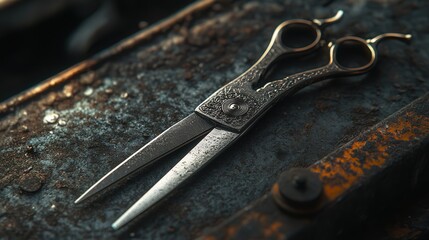 A pair of hair cutting scissors with an ergonomic design for comfort during use. The sharp, stainless steel blades are perfect for achieving clean, even cuts