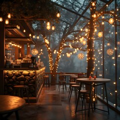 Golden New Year Mornings at a Cozy Caf&eacute;