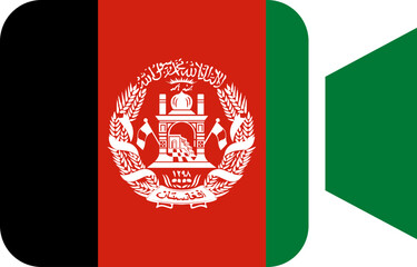 Afghanistan flag on Video Call