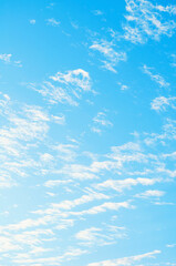 Vast morning sky background, panoramic morning sky in soft pastel tones