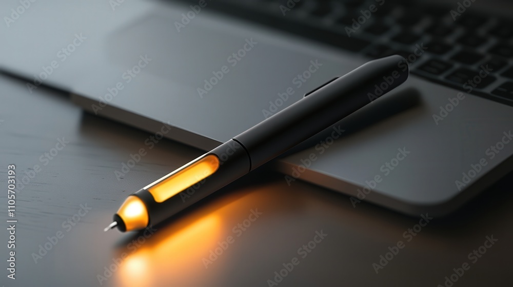 Poster a pen with a built-in light, making it easy to write in low-light conditions. whether you're working