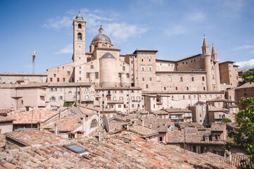 Obraz premium view of the town of Urbino in Marche