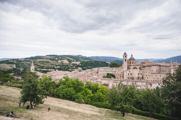 Fototapeta premium view of the town of Urbino in Marche
