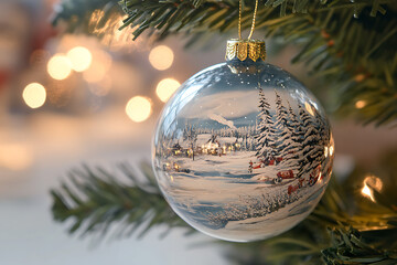 Christmas tree globe ornament