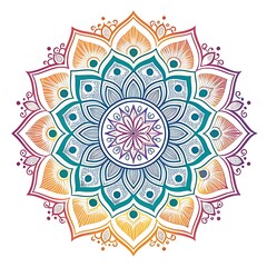 Beautiful colorful mandala design pattern background