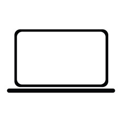 Laptop flat vector icon illustration
