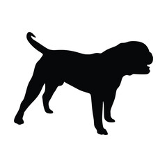 Rottweiler Dog animal Silhouette Vector Illustration