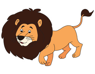 Lion isolated on a white background